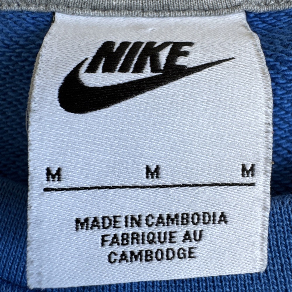 Nike Sweater Mens M Crewneck Pullover Swoosh Embroidered AA3177-403 Royal Blue - Picture 2 of 9
